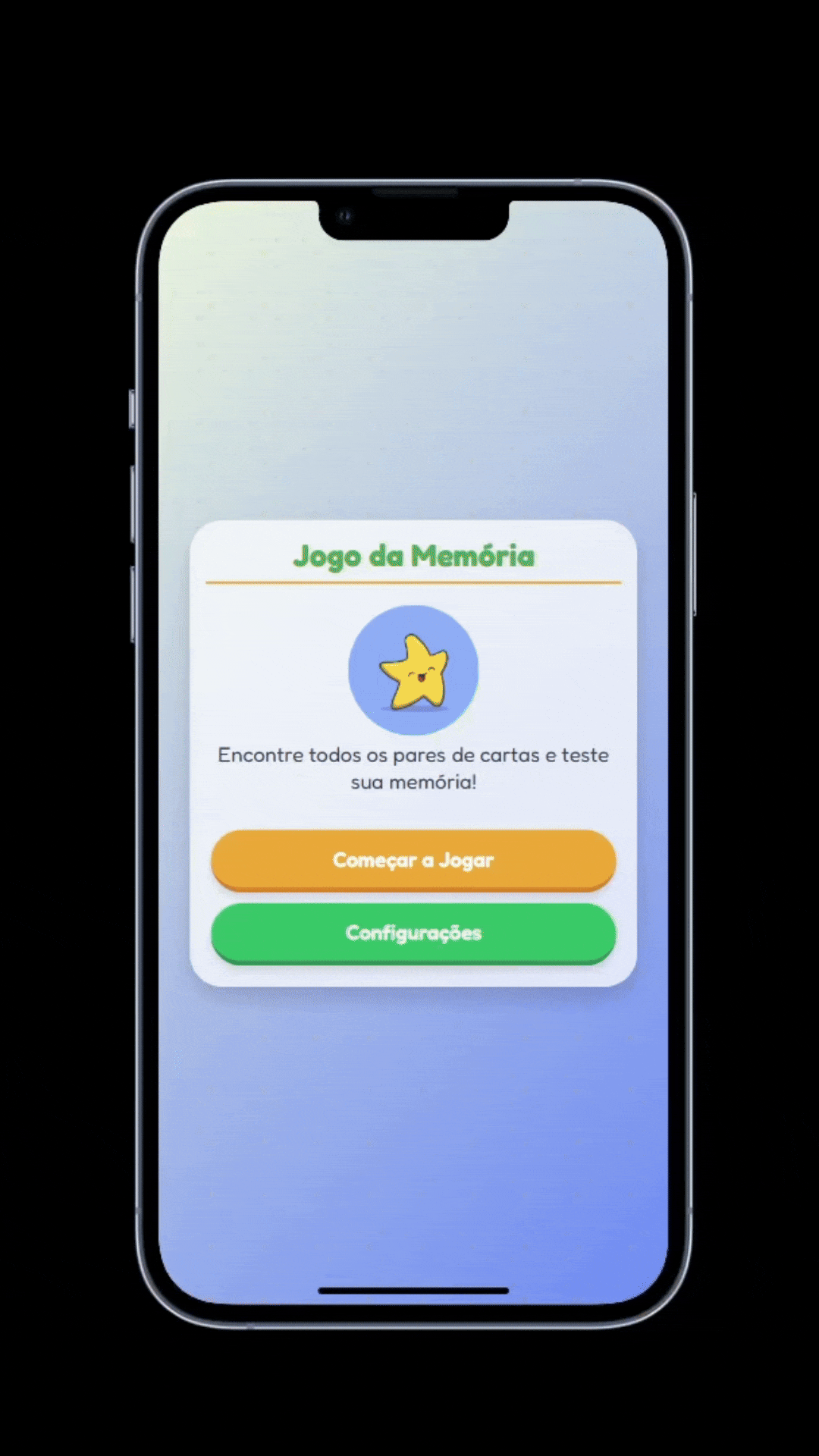 Visualização mobile do jogo